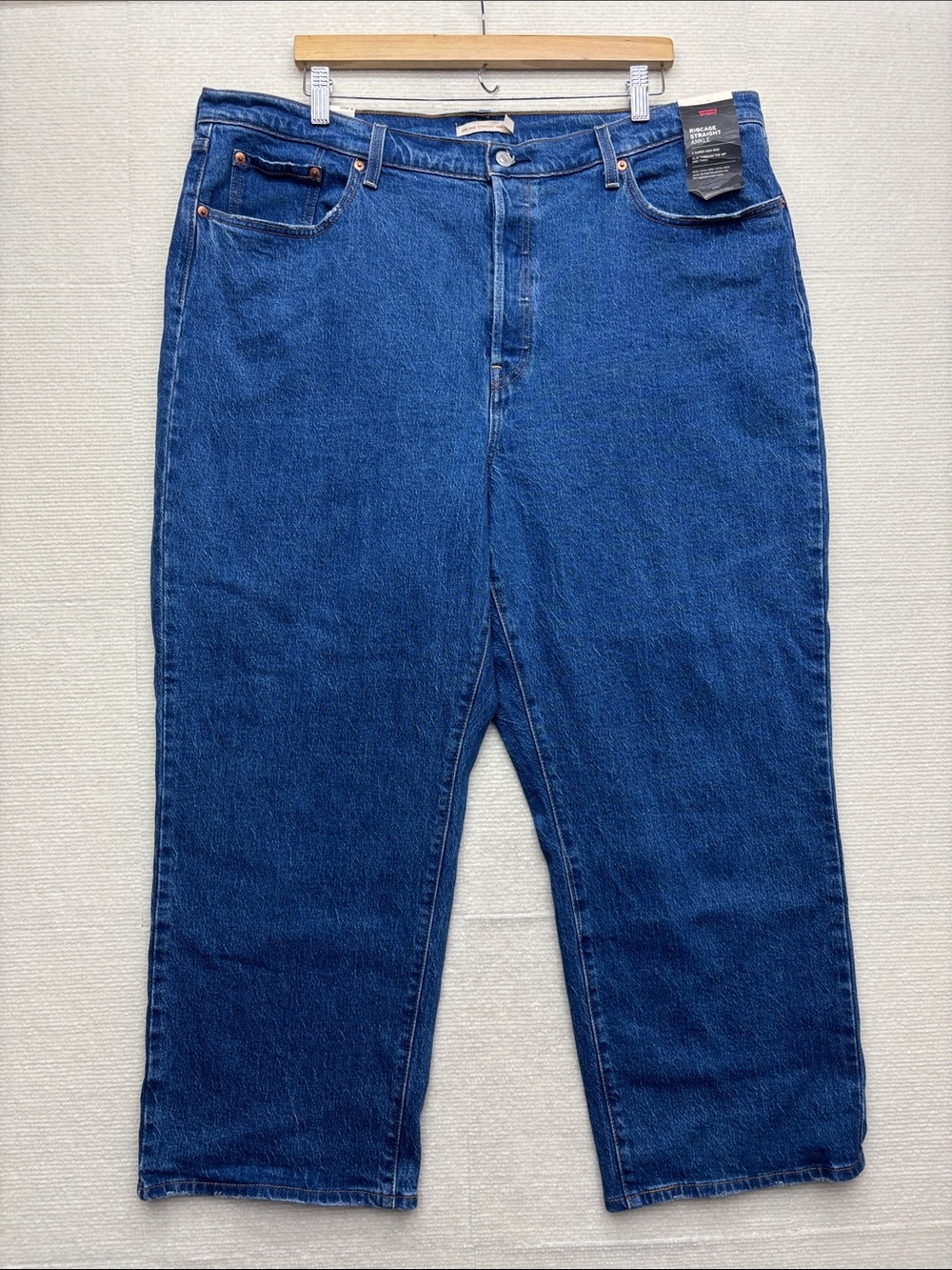 New Levi’s ribcage straight ankle 20W Blue Denim Jeans